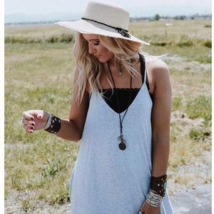 Perfection Pocket Maxi Dress Heather Gray